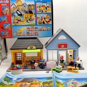 Playmobil Lot Beauty House Hair Salon Farm Market Shop City Life Vegtable Mixed
